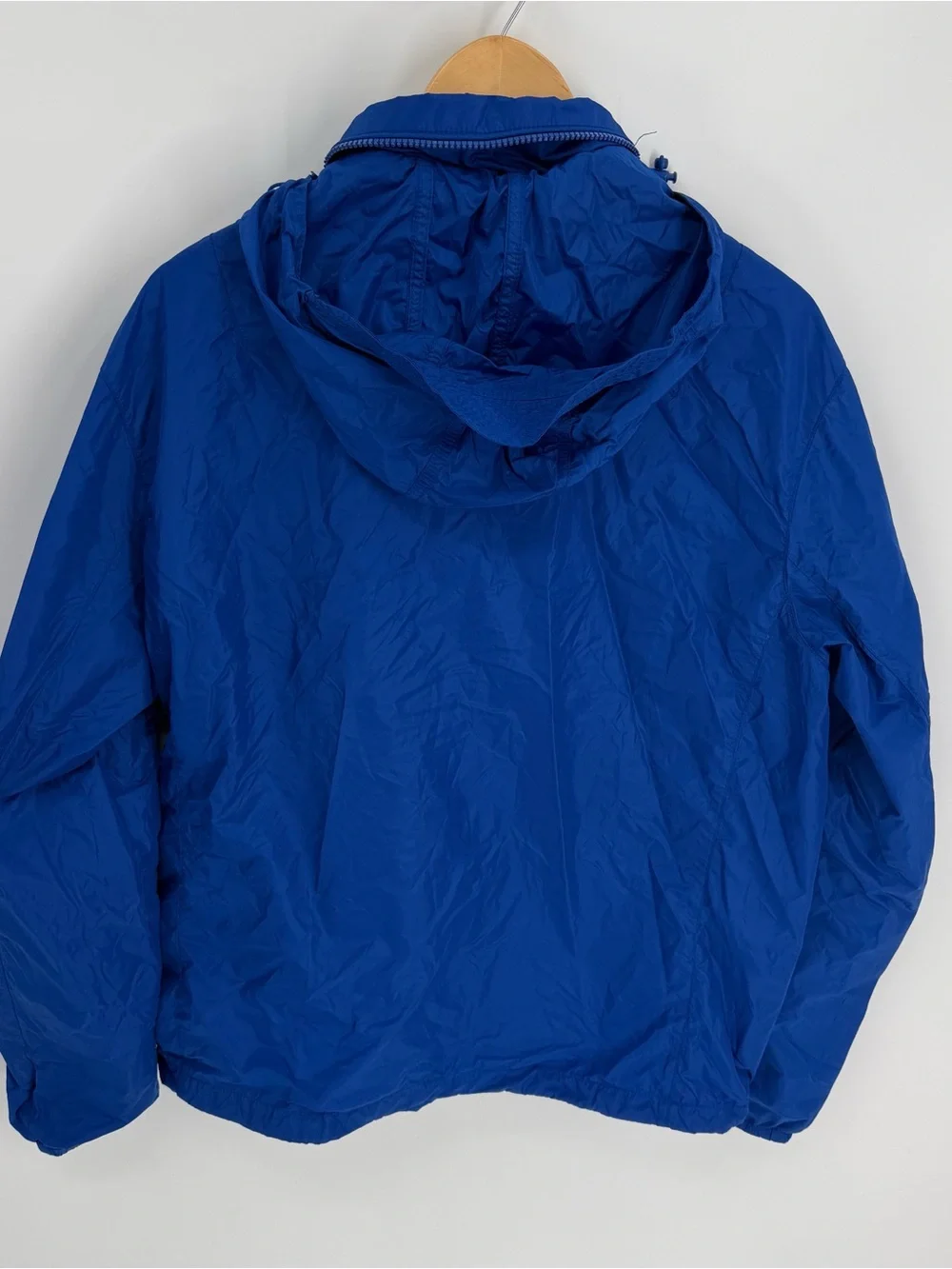 Polo Ralph Lauren Mens Windbreaker Jacket Blue Packable Zip Hood Large L
